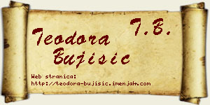 Teodora Bujišić vizit kartica